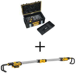 DW Mechanics Tool Set (226 Piece) with TOUGHSYSTEM 22 in. Medium Tool Box and 20V MAX12V MAX Hood Light DWMT45226HW045B