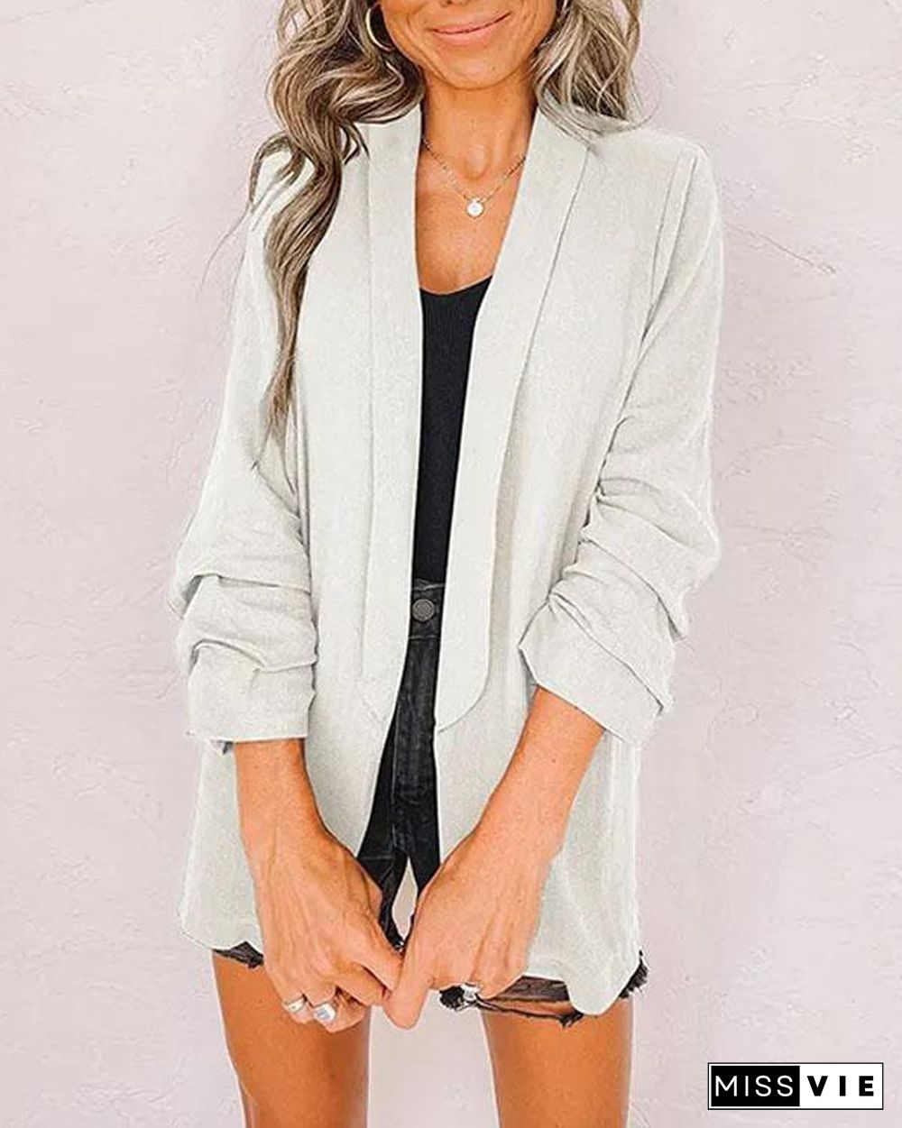 Fashion Lapel Cardigan Blazer Suit