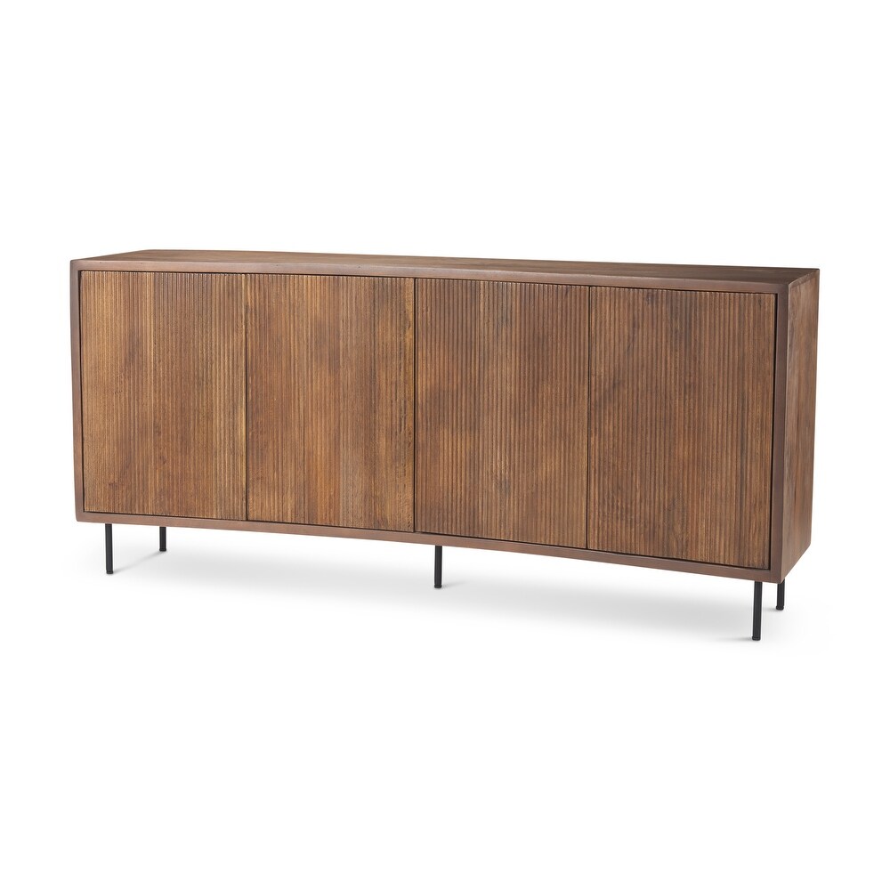 Lance Medium Brown Solid Wood w/ Curved Facade Sideboard   50\