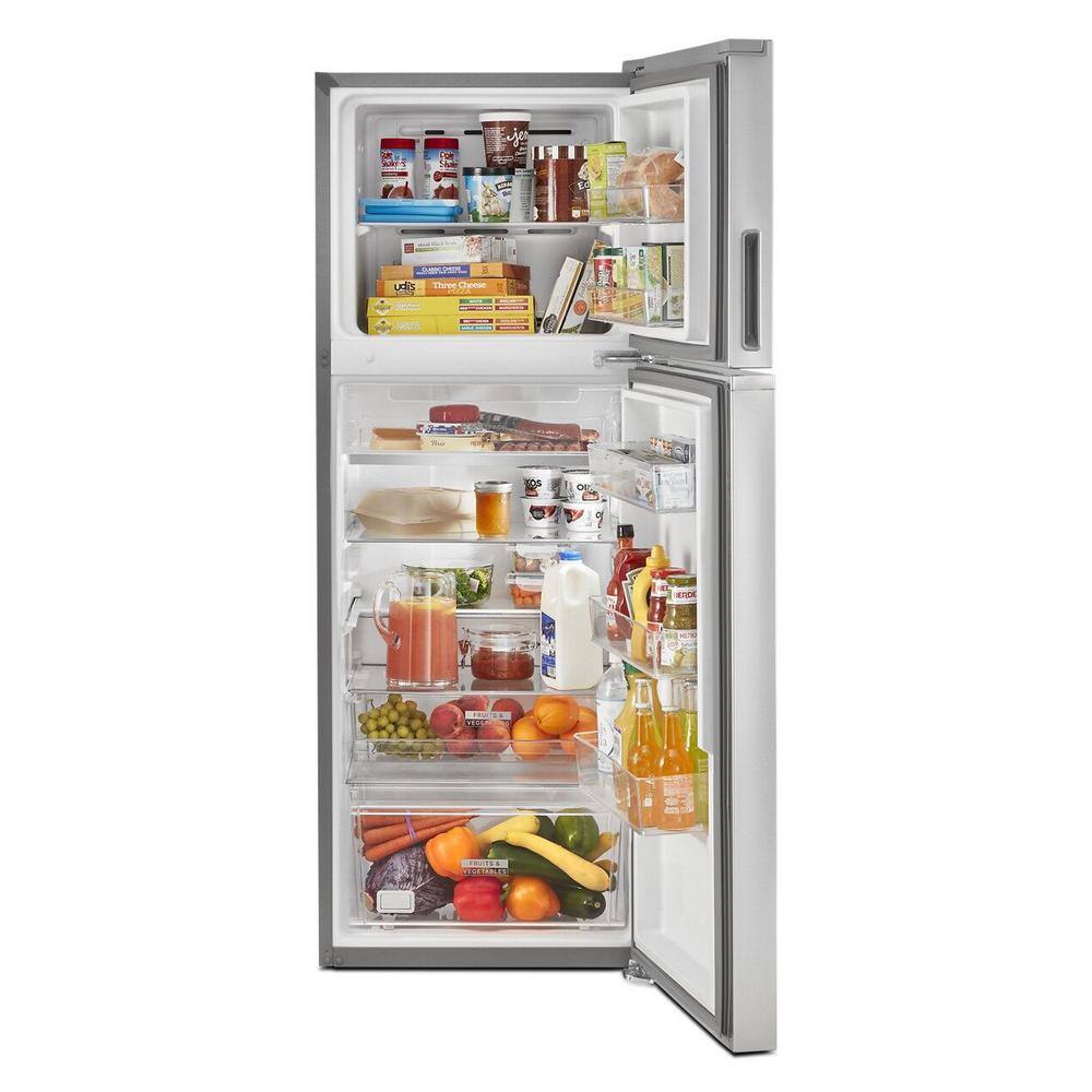 Whirlpool 12.9 cu. ft. Built-In and Standard Top Freezer Refrigerator in Fingerprint Resistant Stainless Steel WRT313CZLZ