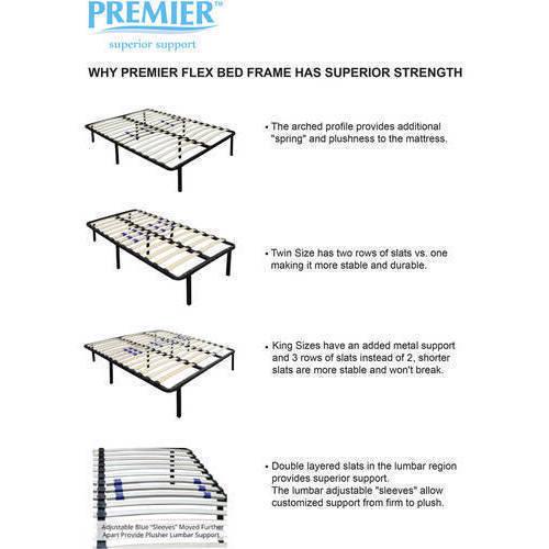 Boyd Sleep Euro 14  Platform Metal Bed Frame with Adjustable Lumbar Support Queen  Crowdfused