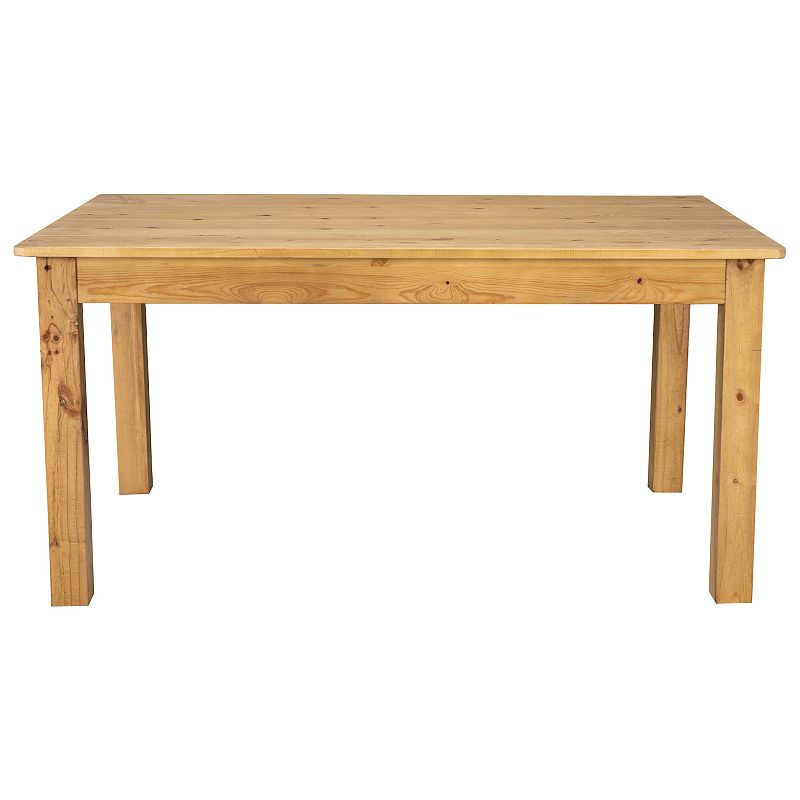 Merrick Lane Jessamine 60 x 38 Rectangular Solid Pine Farm Dining Table