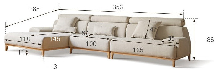 Corner Fabric Sofa   Midcentury   Sectional Sofas   by GVAwood  Houzz