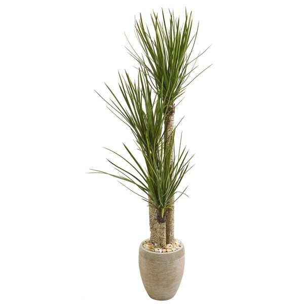 64 Yucca Artificial Tree in Sand Colored Planter