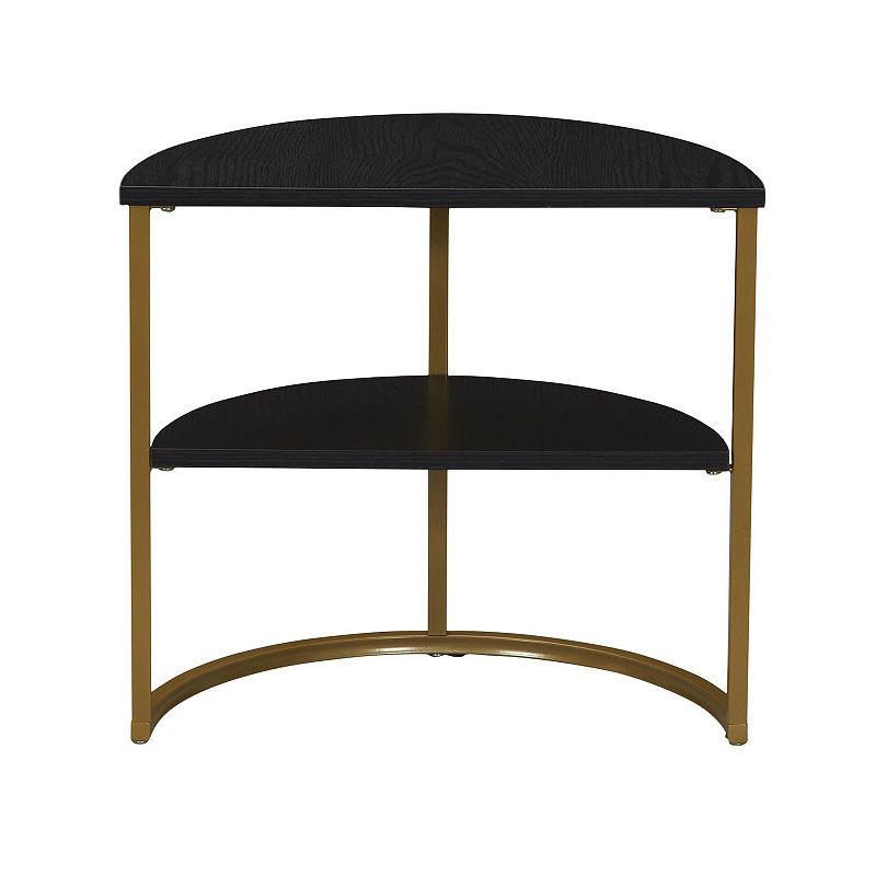 Household Essentials Mid-Century Modern Half-Moon Side Table