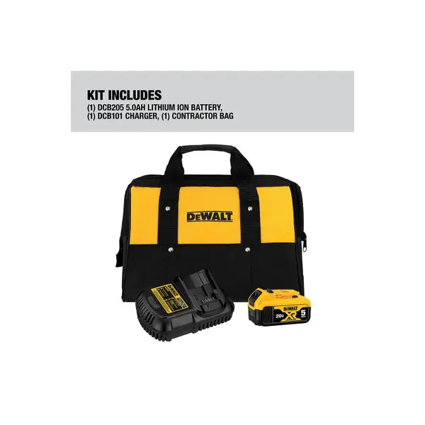 DEWALT 20V MAX 5.0Ah Battery/Charger Kit