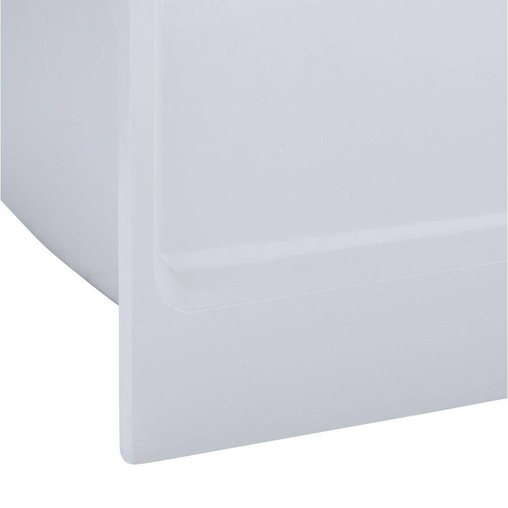 Swan 60 in. Fiberglass Left Drain Rectangular Alcove Bathtub in White BT-3060L-010