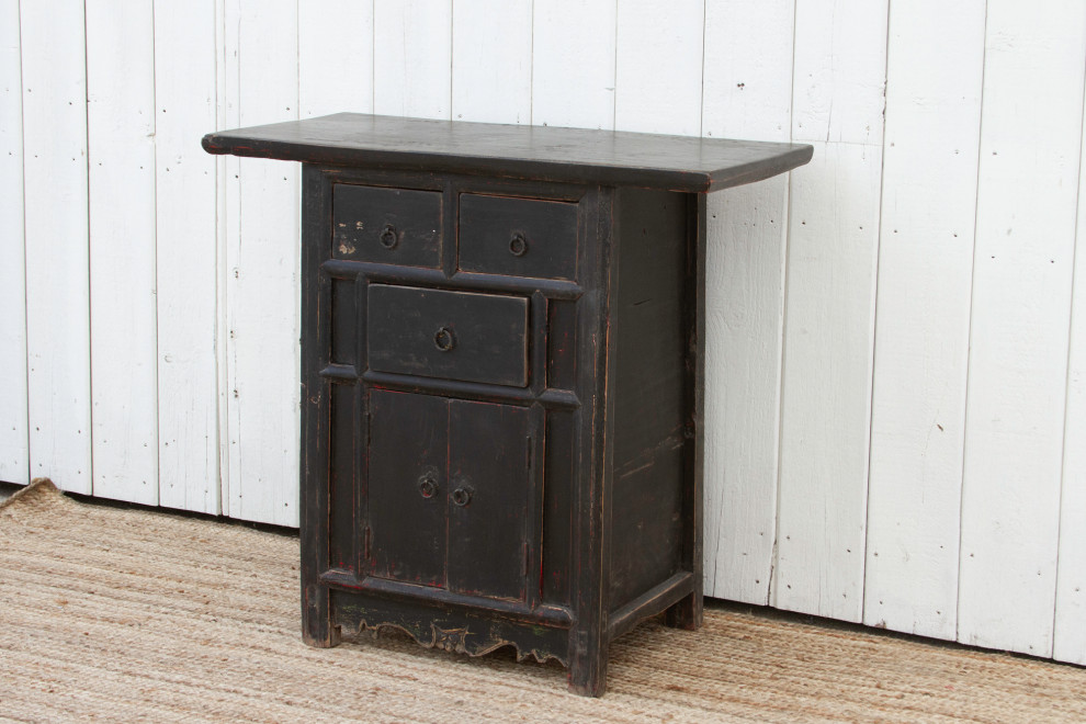 Midnight Black Chinese Cabinet   Asian   Accent Chests And Cabinets   by De cor  Houzz