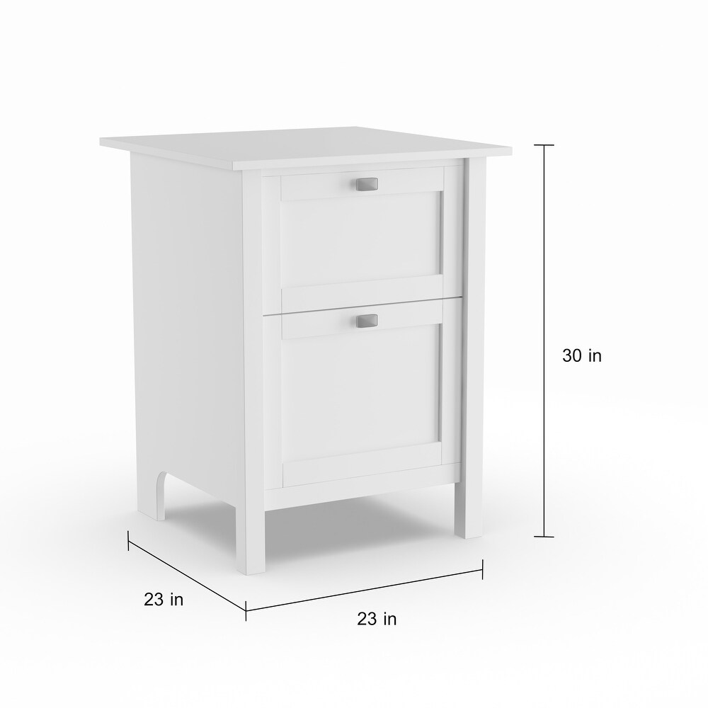 Bush Furniture Broadview 2 Drawer File Cabinet in Pure White