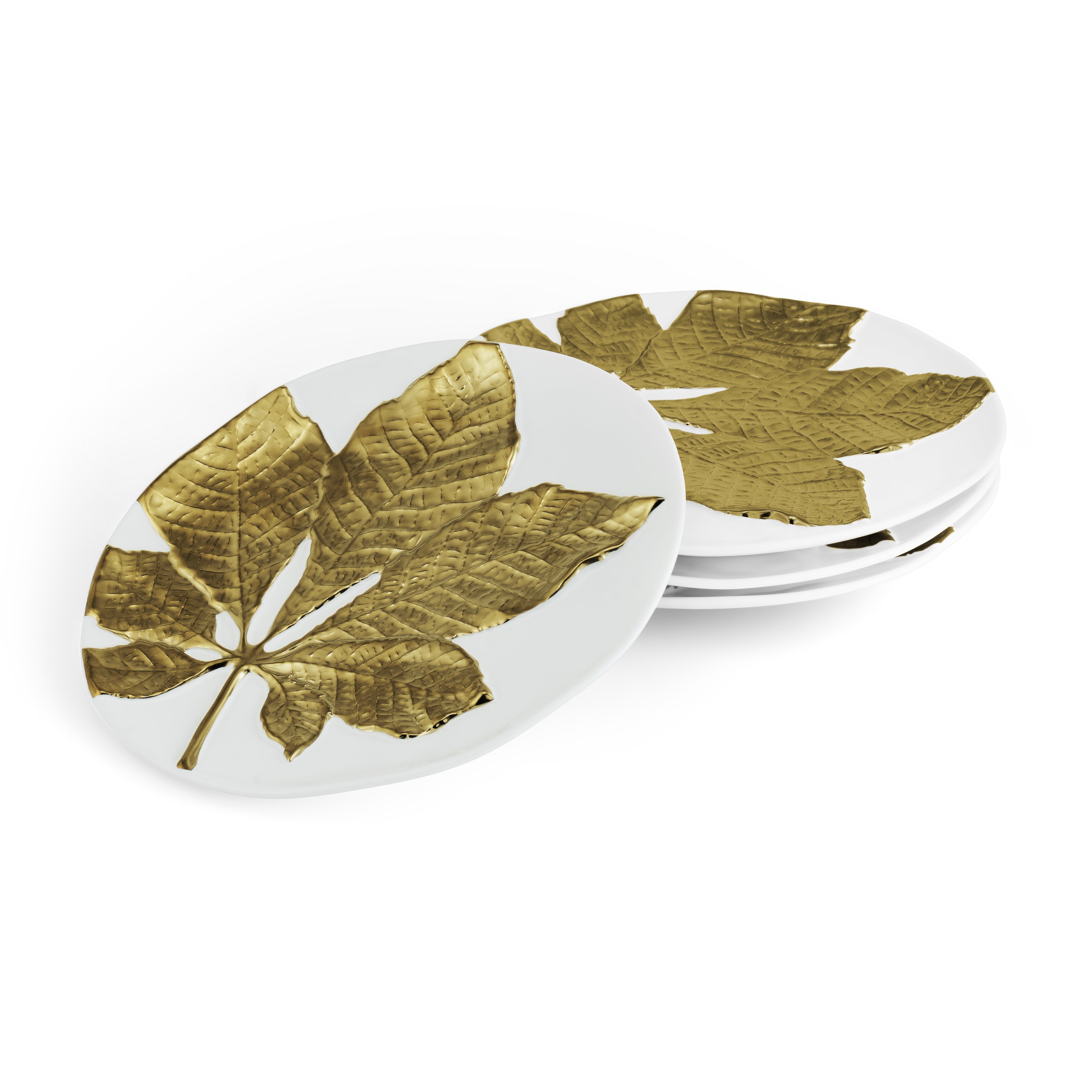 Chestnut Leaf Tidbit Plate Set