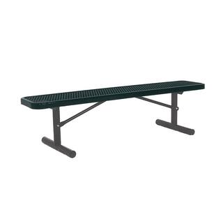 Ultra Play 6 ft. Diamond Black Commercial Park Portable Bench without Back Surface Mount PBK942P-V6BK