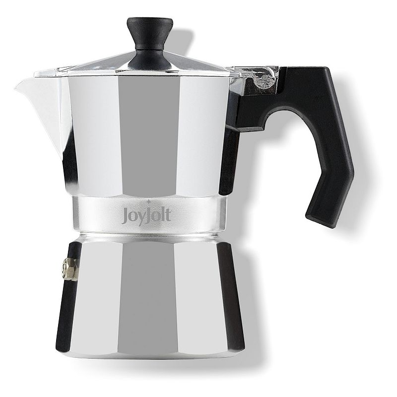 JoyJolt Italian Moka Pot 3-Cup Stovetop Aluminum Espresso Maker