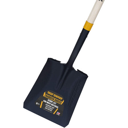 True Temper 2586000 43" Square Point Shovel With Wood Handle and Poly D-Grip