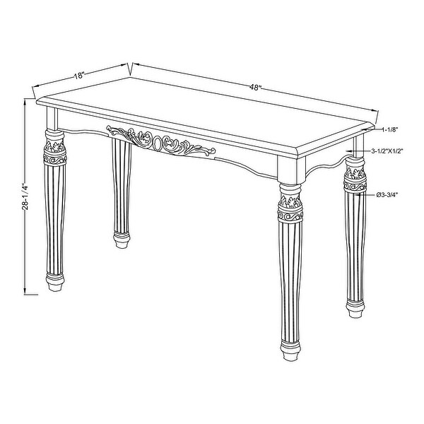 Furniture of America Laun 48-in. Traditional Espresso Sofa Table