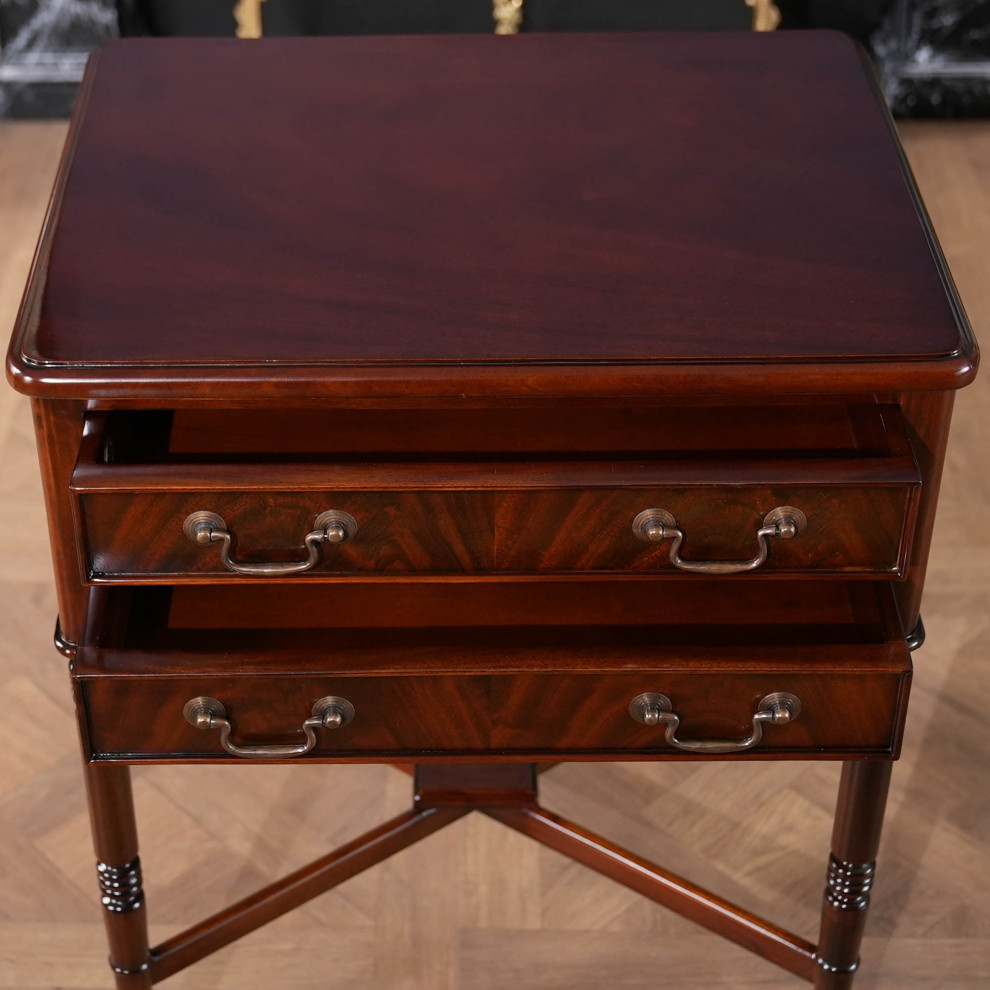 Mahogany Turned Leg Table   Traditional   Side Tables And End Tables   by Niagara Furniture  Houzz