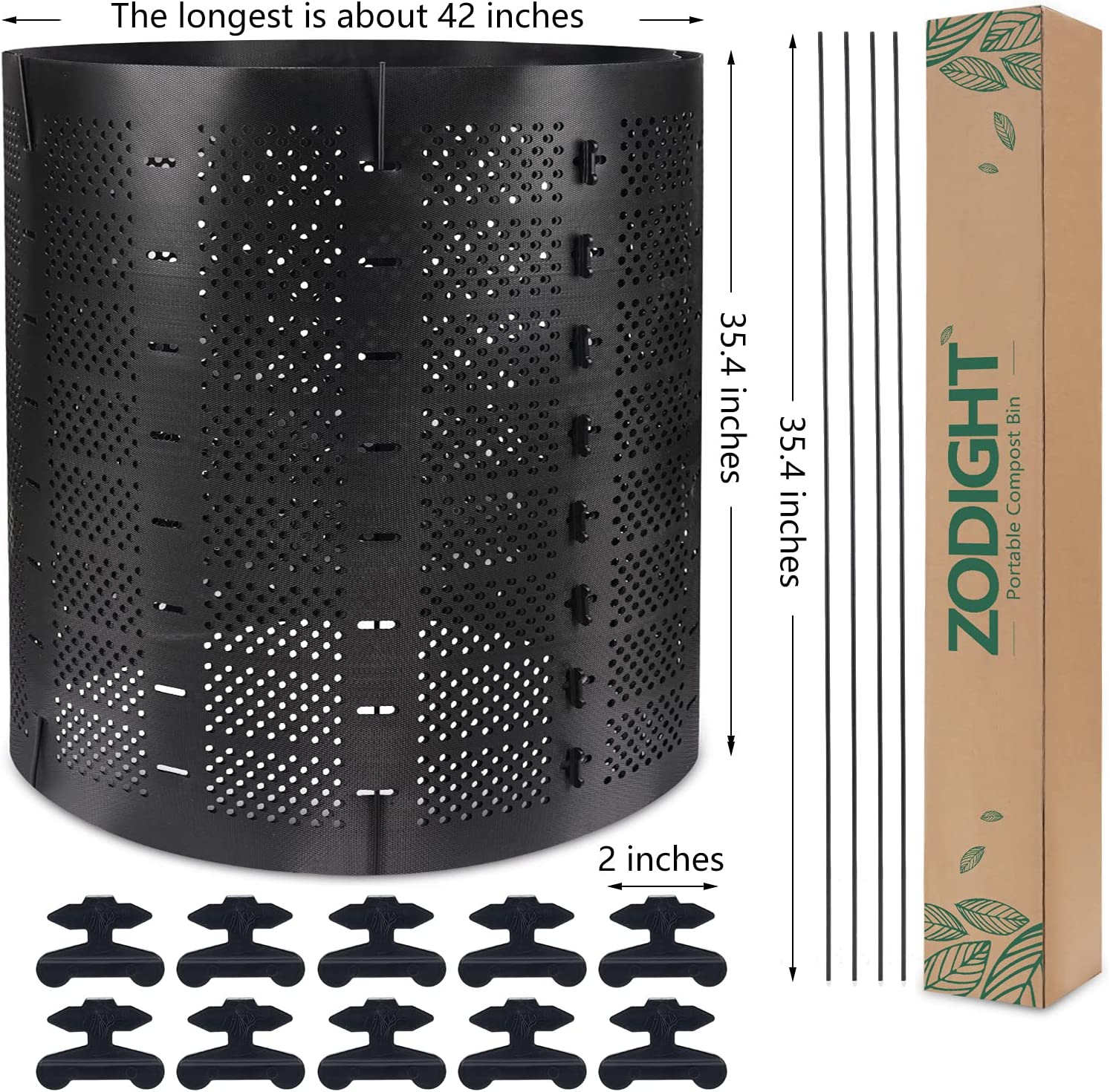 220 Gallon Compost Bin Outdoor, Expandable Outdoor Composter, Easy Assembling, Large Capacity, Fast Creation of Fertile Soil