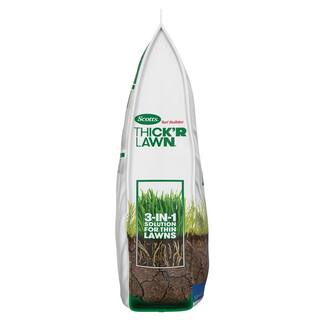 Scotts Turf Builder 40 lbs. 4000 sq. ft. THICK'R LAWN Grass Seed Fertilizer and Soil Improver for Sun  Shade 30158-1