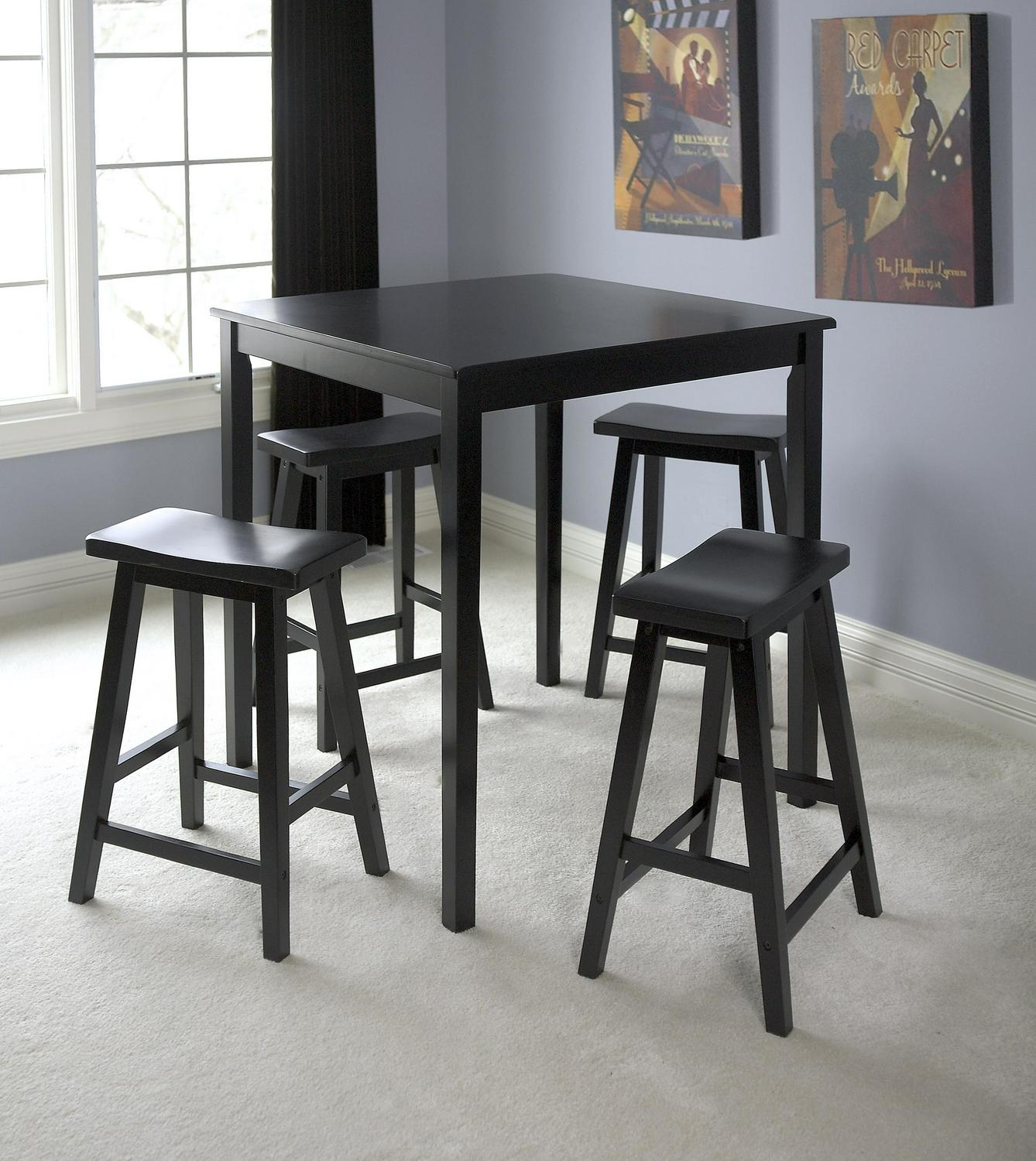 TMS Belfast Bar-Height Table， Black