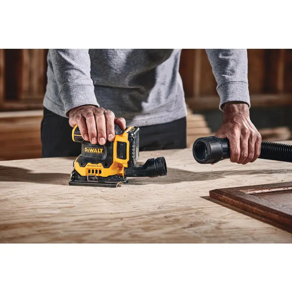 DEWALT DCW200P1 20-Volt MAX XR Cordless Brushless 1/4 Sheet Variable Speed Sander with (1) 20-Volt Battery 5.0Ah and Charger