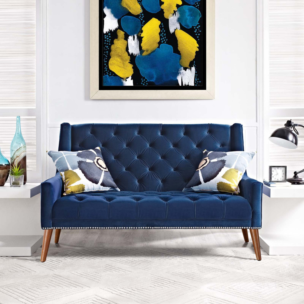 Peruse Velvet Loveseat   Midcentury   Loveseats   by Modway  Houzz