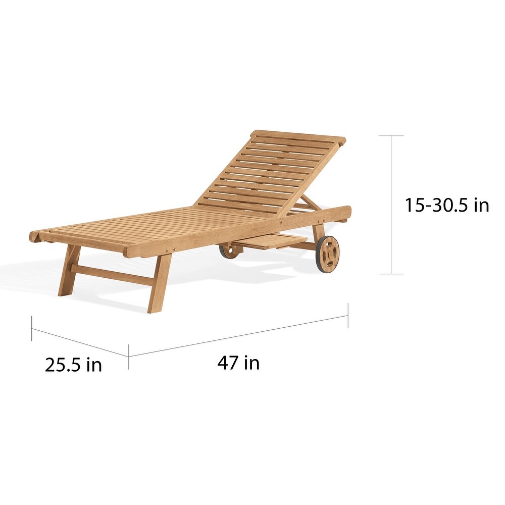 Nirwana Natural Teak Chaise Lounge Chair by Havenside Home