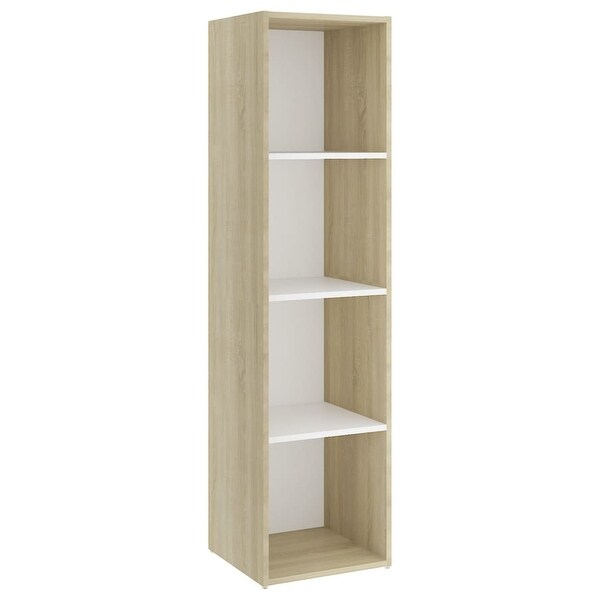 TV Cabinet White and Sonoma Oak 56.1