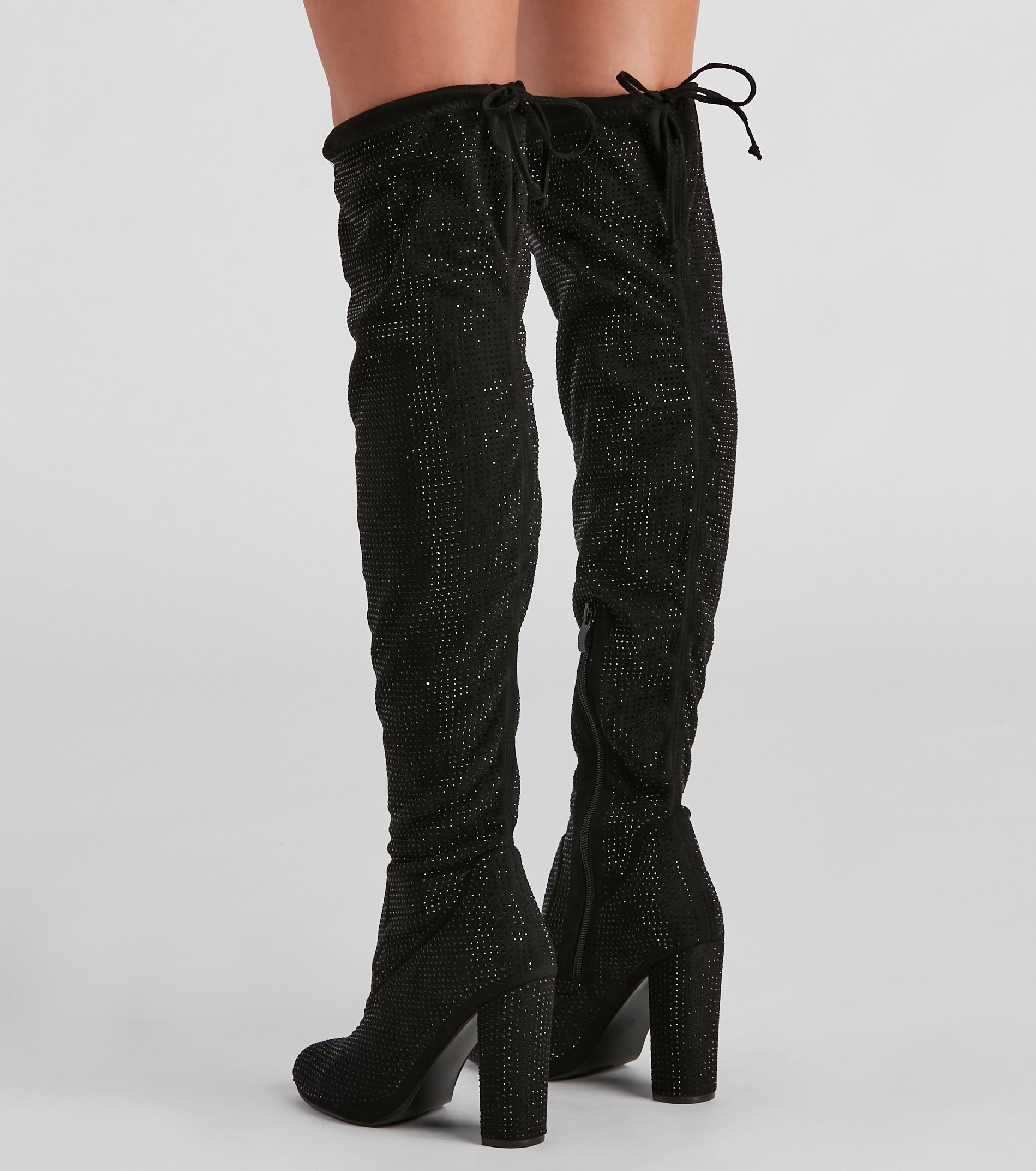 Be Dazzled Rhine Over The Knee Boots