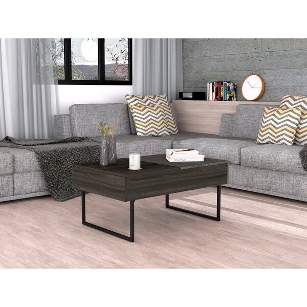 Beyond 39-inch Wide Lift Top Coffee Table with 2 Legs and 1 Drawer