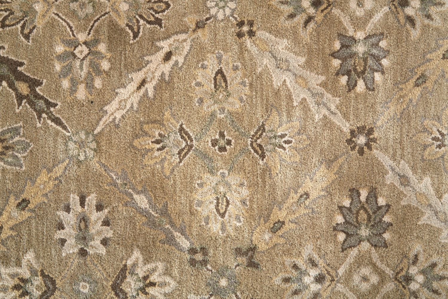 Botticino Hand Tufted Green and Beige Rug by BD Fine