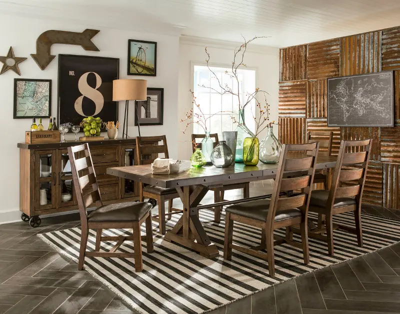 Tana Rustic Brown 5 Piece Dining Room Set