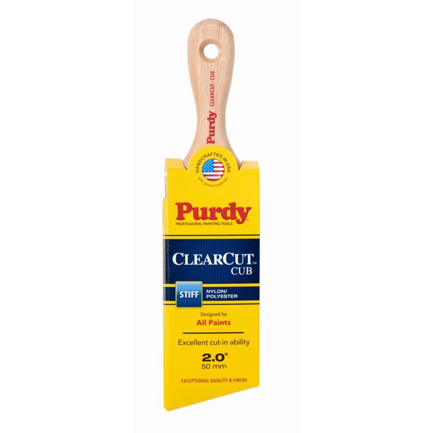 Purdy Clearcut Cub 2 in. Stiff Angle Trim Paint Brush