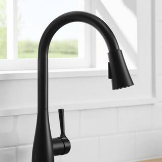 Glacier Bay Sadira Touchless Single-Handle Pull-Down Sprayer Kitchen Faucet in Matte Black HD67798W-1310H