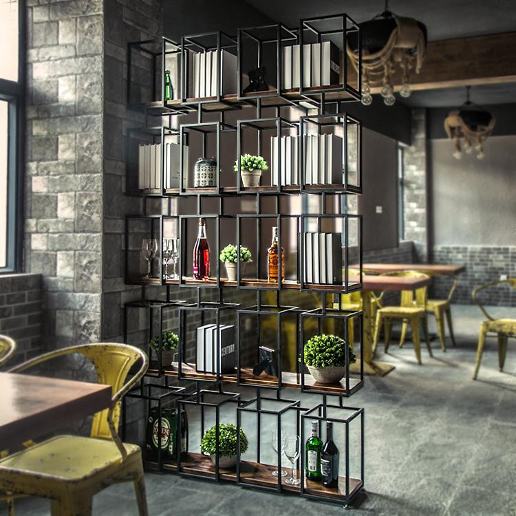 Crafters and Weavers Veinte Industrial Modern Bookcase / Room Divider   Industrial   Bookcases   by Crafters and Weavers  Houzz