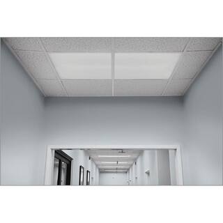 Commercial Electric 2ft. x 2ft. 48W 4250 Lumen White Integrated LED Edge-Lit Flat Panel T-Bar Grid Flush Mount Troffer Color Changing CCT FP2X24WYWHHDT