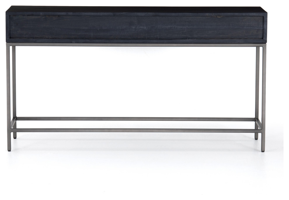 Trey Console Table  Black Wash Poplar   Transitional   Console Tables   by Four Hands  Houzz