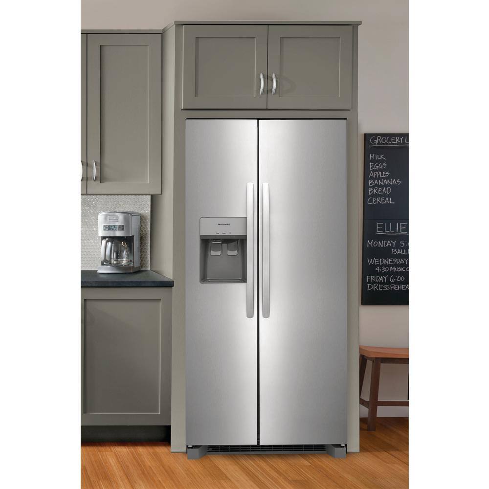 Frigidaire 33 in. 22.3 cu. ft. Side by Side Refrigerator in Stainless Steel Standard Depth FRSS2323AS