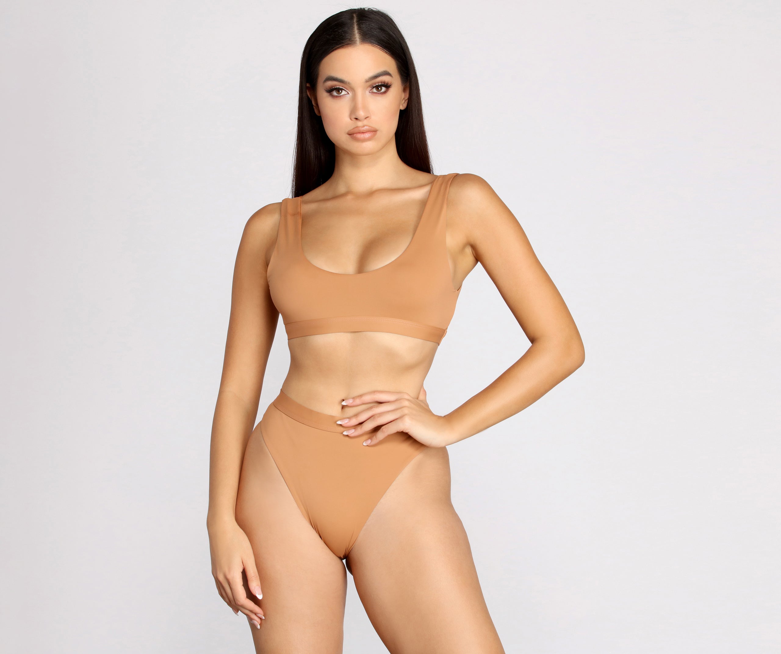 Minimal High Waist Swim Bottoms