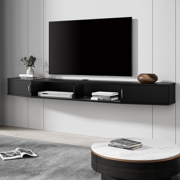 Fitueyes 70'' Floating TV Stand Wall Mounted TV Shelf Media Console