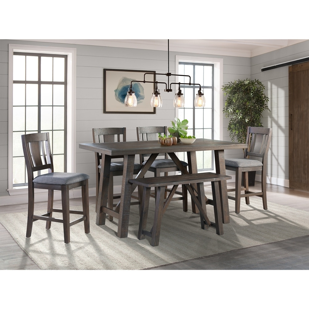 Picket House Furnishings Carter 6 piece Rustic Counter height Dining Set