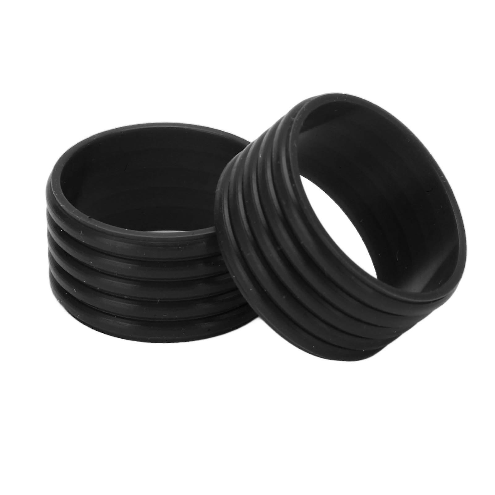 2pcs/set Tennis Racket Handle Silicone Ring Sweat Absorption Tennis Overgrip Fixing Ringblack