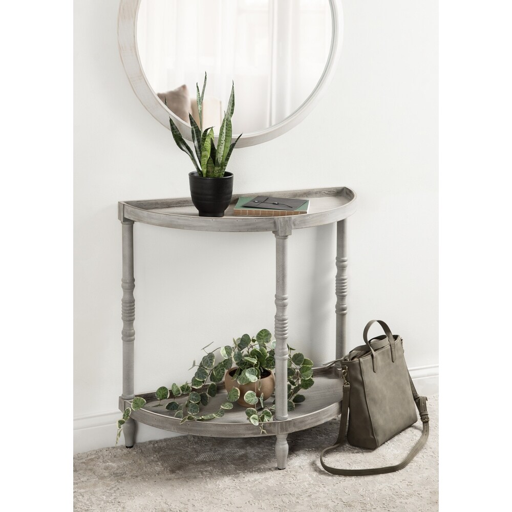 Kate and Laurel Bellport Wood Console Table with Shelf