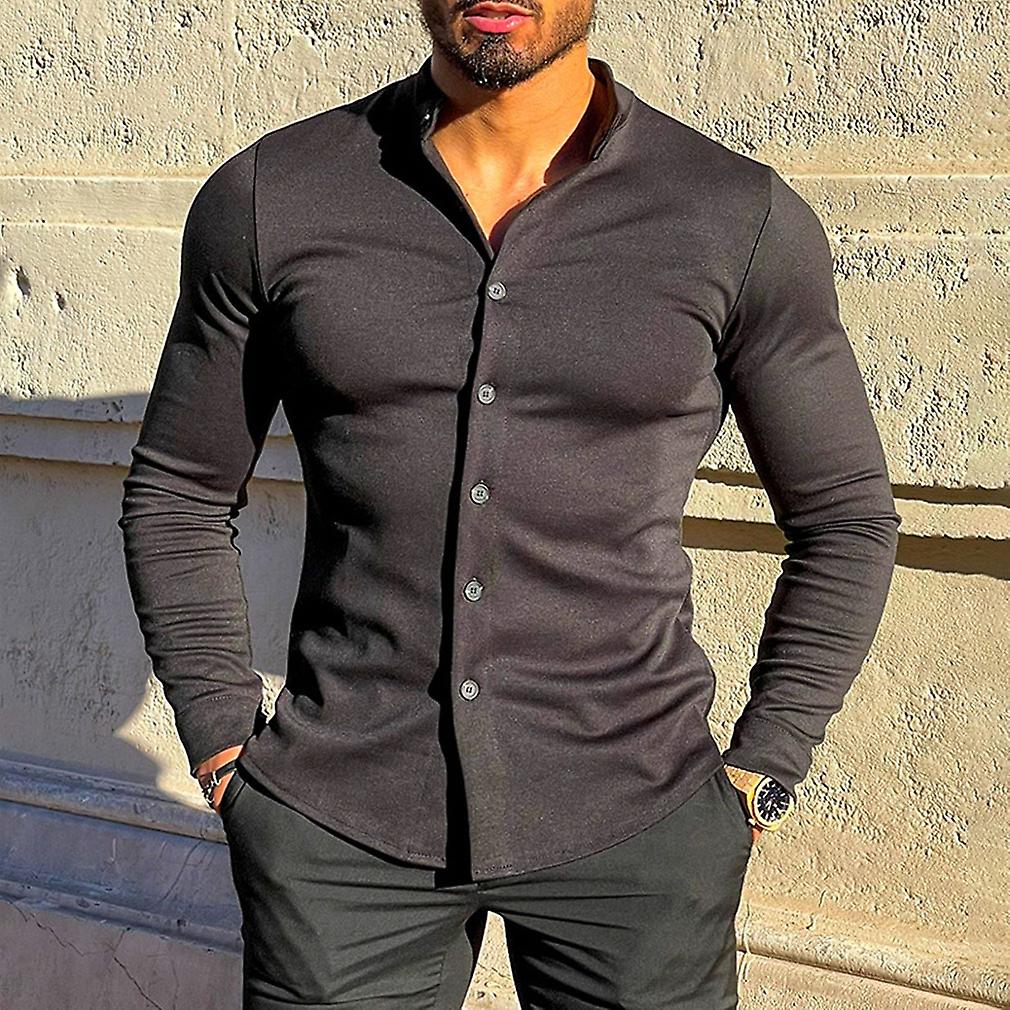 Mens Shirts Muscle Gym Workout Athletic Shirt Cotton Tee Shirt Top