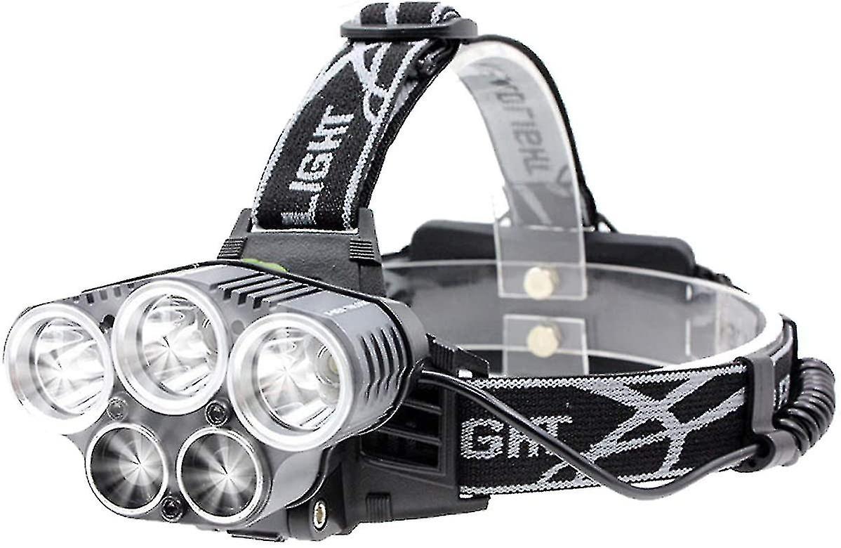 Led Headlamp， Rechargeable Usb Front Torch With Motion Detector， 6 Lighting Modes， Ipx4 Etnch， (5 Le