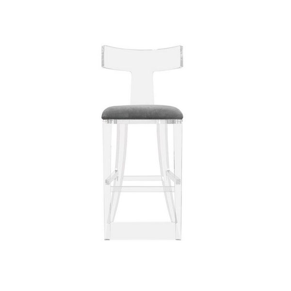 Cosmos Clear Stool with Grey Seat (Set of 3) - 17