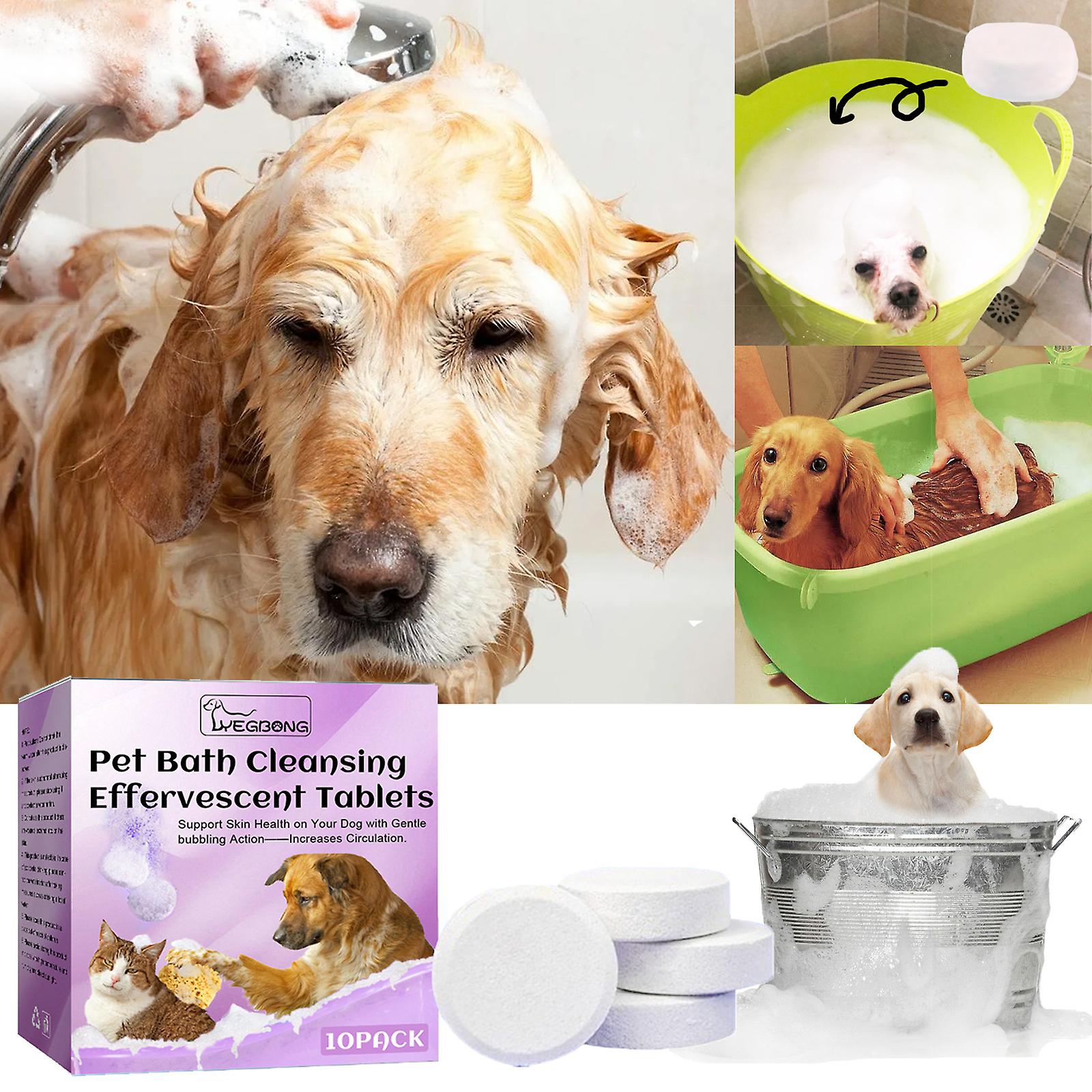 Pet Bath Cleaning Effervescent Tablets Soft Hair Fragrance Cat Dog Spa Cleaning And Odor Removal