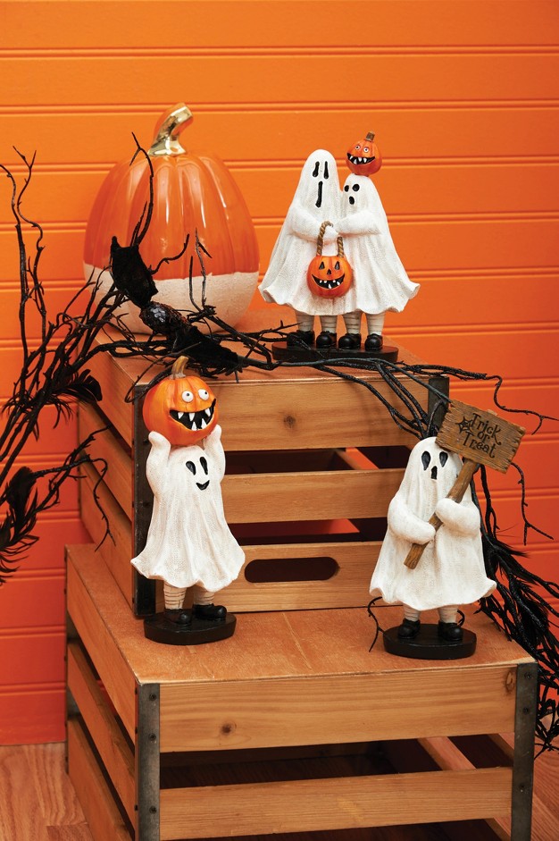 Gallerie Ii Ghost Costumes W Pumpkins Halloween Figure