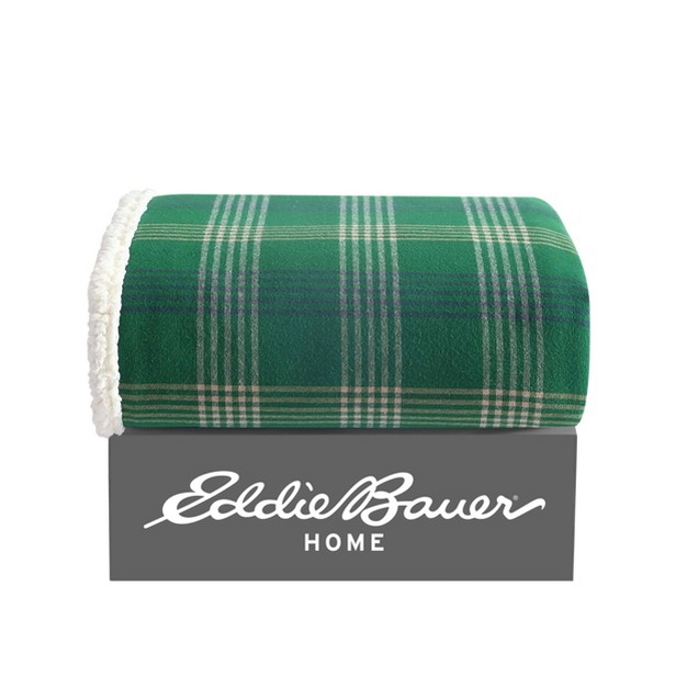 Union Bay Plaid Reversible Throw Blanket Eddie Bauer