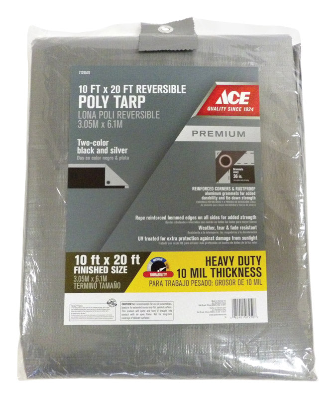 TARP SILVER/BLACK 10X20