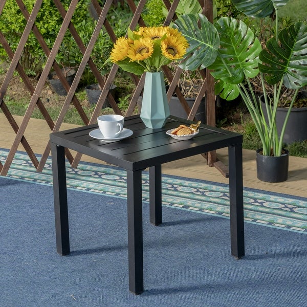 Outdoor Square Side Table， 18.9