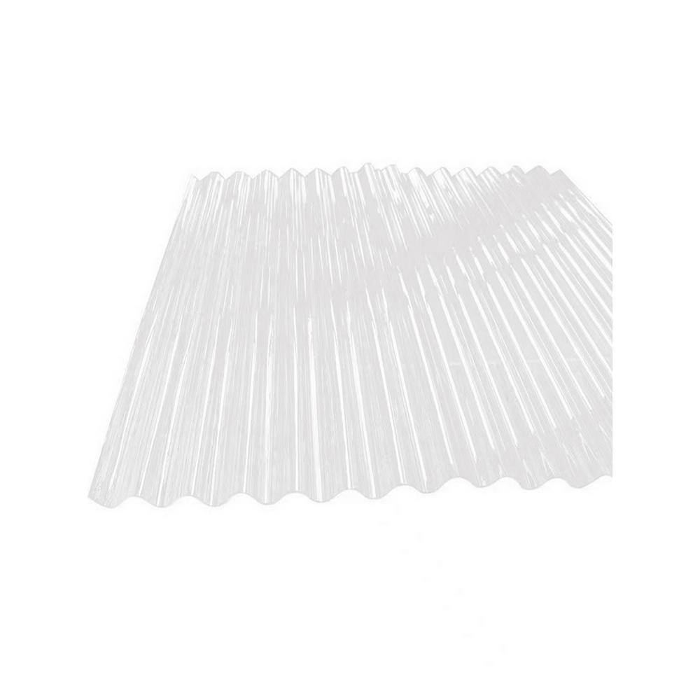 Ejoy 72 in. L x 20 in. W x 2 mm Thickness Corrugated Polycarbonate Plastic Clear Waved Roofing Panel (Set of 10-Piece) 72x20WavyRoofPanel_10pc